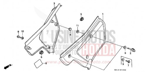SIDE COVER XR250RM de 1991